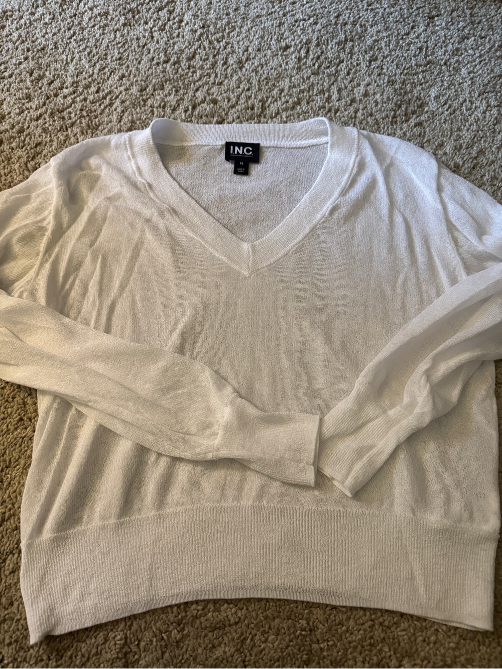 INC sheer white shirt